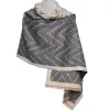 Grey And Cream Cosmic Zig Zag Scarf>Zelly Store